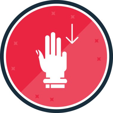 Eldivenler el simgesi vektör illüstrasyonu