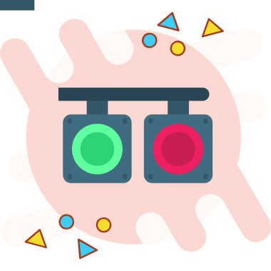 Video kamera. Vektör illüstrasyonu