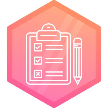 checklist modern icon, vector illustration