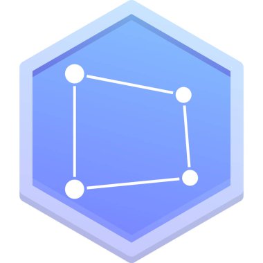 İzometrik tarzda altıgen simge