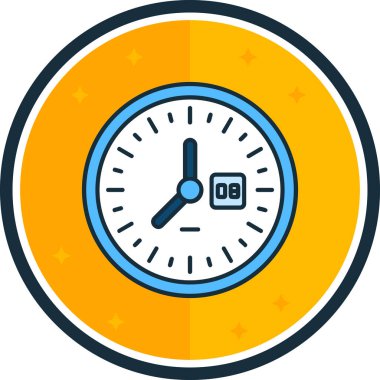 Çalar saat. Web simgesi vektör illüstrasyonu