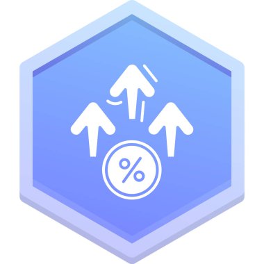 izometrik dizaynda yüzde simgesi