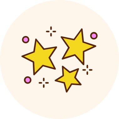 Yıldızlar. Web simgesi basit illüstrasyon