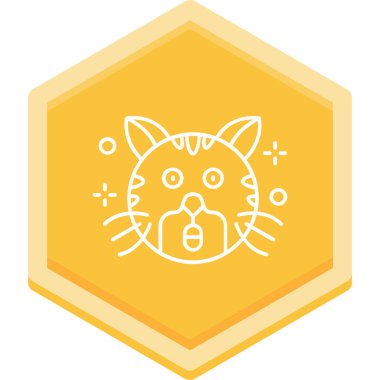 evcil kedi simgesi, vektör illüstrasyonu