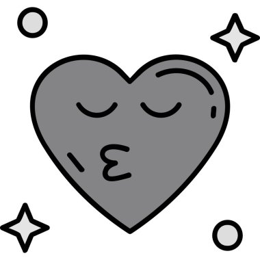 Aşk kategorisinde kalpler aşk ikonunu sever