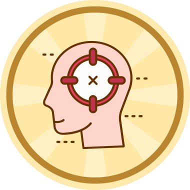 Kafa. Web simgesi basit illüstrasyon