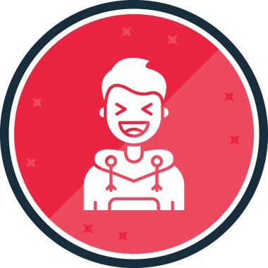 Süper kahraman ikon vektör illüstrasyonu