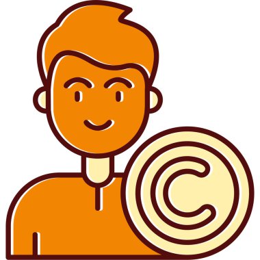 İspanya bayrağı taşıyan adam. renk vektör tasarımı