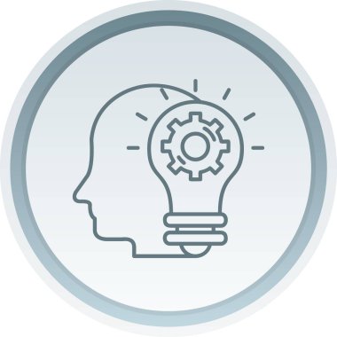 Simge içinde dişli beyin, satır biçimi tasarımı