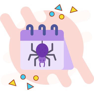 Cadılar bayramı düz tasarım vektör çizimi