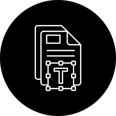 Belge simgesinin vektör illüstrasyonu