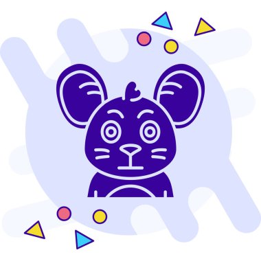 Geometrik desenli şirin tavşan..