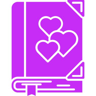 Bir kalp simgesinin vektör illüstrasyonu