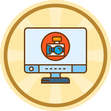 bilgisayar ekranı simgesi vektörü