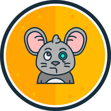 Fare vektör simgesi. düz simge