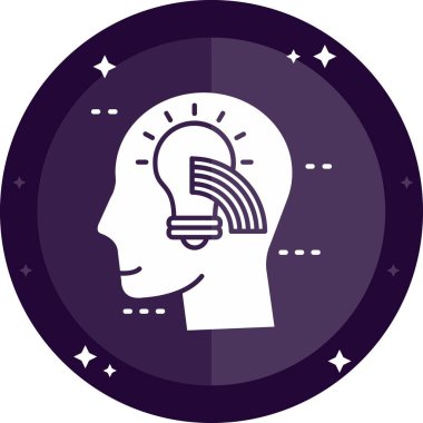 Beyin. Web simgesi basit illüstrasyon