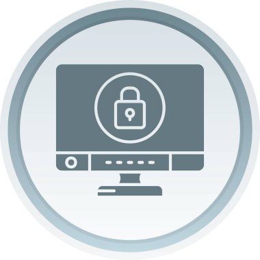 İnternet koruması. Web simgesi basit illüstrasyon