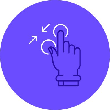 Dokunma simgesinin vektör illüstrasyonu