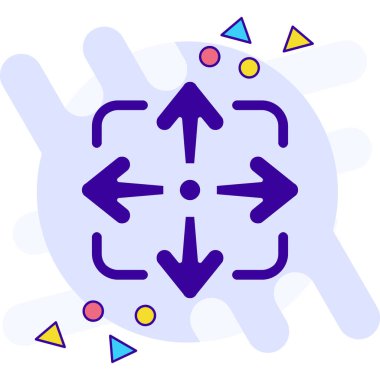 Okun yönü simgesi doldurulmuş - taslak biçimi