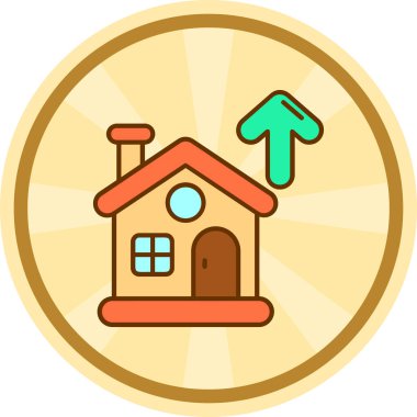 Ev. Web simgesi basit illüstrasyon