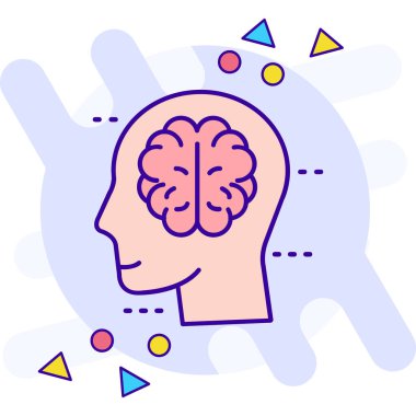 Beyin simge tasarlamak vektör