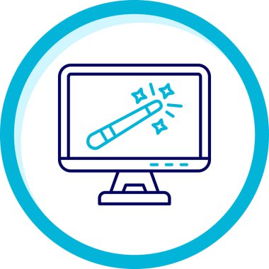 bilgisayar tamir simgesi, vektör illüstrasyonu