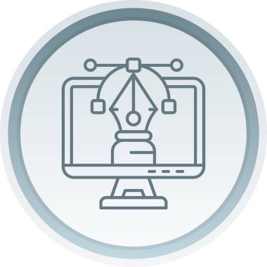 Basit monitör tasarımı simgesi