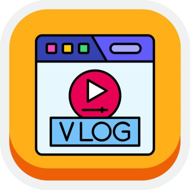 beyaz arkaplanda izole edilmiş video simgesi vektör işareti ve sembolü,