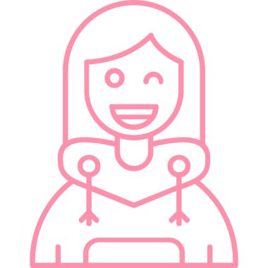 avatar kadın kişisi simgesi ana hatları biçiminde