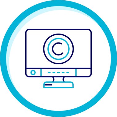 telif hakkı web simgesi vektör illüstrasyonu