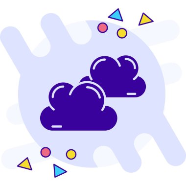 Bulutlar. Web simgesi basit illüstrasyon