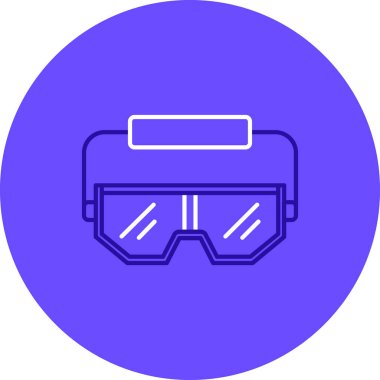 vektör gözlüğü simgesi, basit illüstrasyon