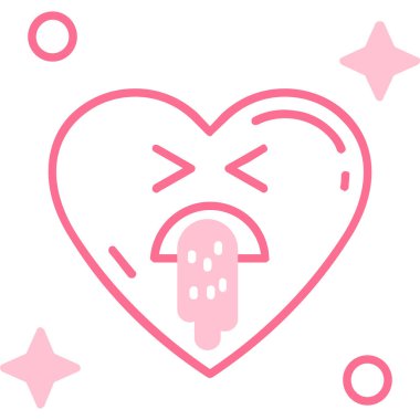 Aşk ikonu vektör illüstrasyonlu kalp