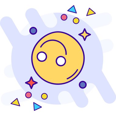 Gezegen. Web simgesi basit tasarım