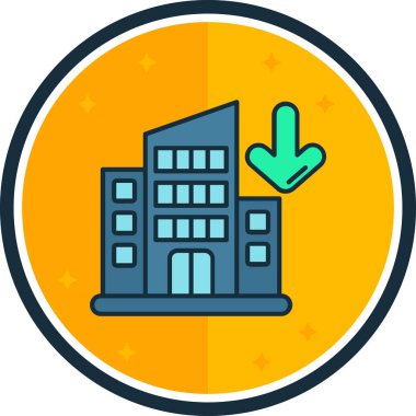 Hastane binası. Basit illüstrasyon