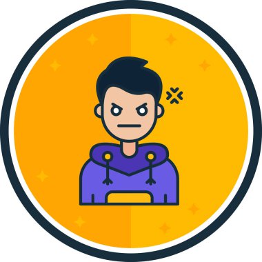 Süper kahraman. Web simgesi basit illüstrasyon