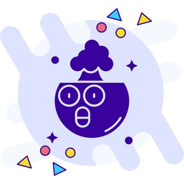 Bulut simgesindeki renk çizgisi güneşi beyaz arkaplanda izole edilmiş. Değişken rastgele dinamik şekiller. vektör illüstrasyonu