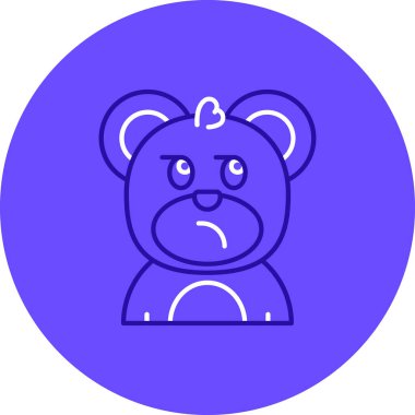 Kızgın ayı. Web simgesi basit tasarım