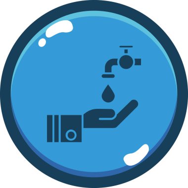 Su musluğu. Basit resimleme