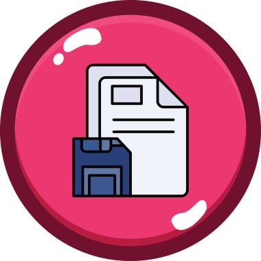 dosya biçimi simgesi, vektör illüstrasyonu