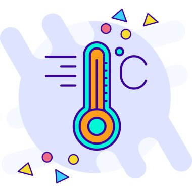 termometre sıcaklığı modern simge, vektör illüstrasyonu