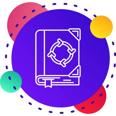 Geri dönüşüm sembolü olan dizüstü bilgisayar beyaz arkaplanda izole edildi. Geri dönüşüm işaretli dairesel simge. Renkli taslak konsepti. vektör.