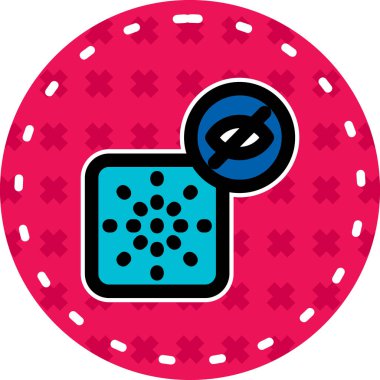 Bir kumarhane çipi simgesinin vektör çizimi