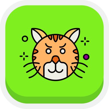 Şirin yüzlü vektör kedi emojisi