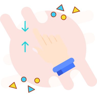 Parmak dokunuşu ikon vektörü. İnce çizgi işareti. izole edilmiş sınır sembolü çizimi