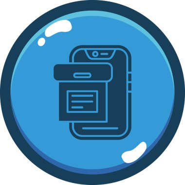 Akıllı telefon simgesinin vektör illüstrasyonu