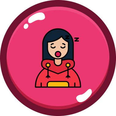 Kız yatakta uyuyor.