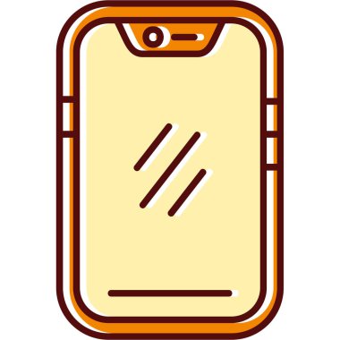 cep telefonu simgesi. akıllı telefon ekran vektör simgesi rengi düz izole