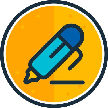 Kalem. Web simgesi basit illüstrasyon