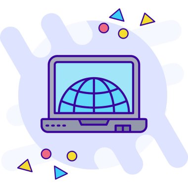 Genel bilgisayar internet simgesi - özet biçimi